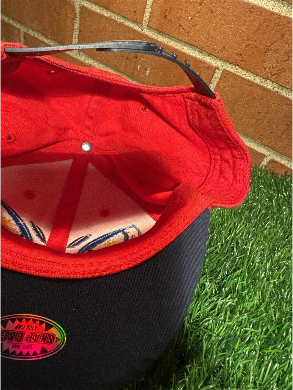Cartoon Monster Face  Hat with Ear Accents SnapBack Youth Size